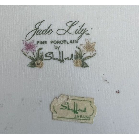 Jade Lily by Shafford Fine Porcelain Baking Dish Flowers Oblong 13”x 7”x 2” - Picture 9 of 9